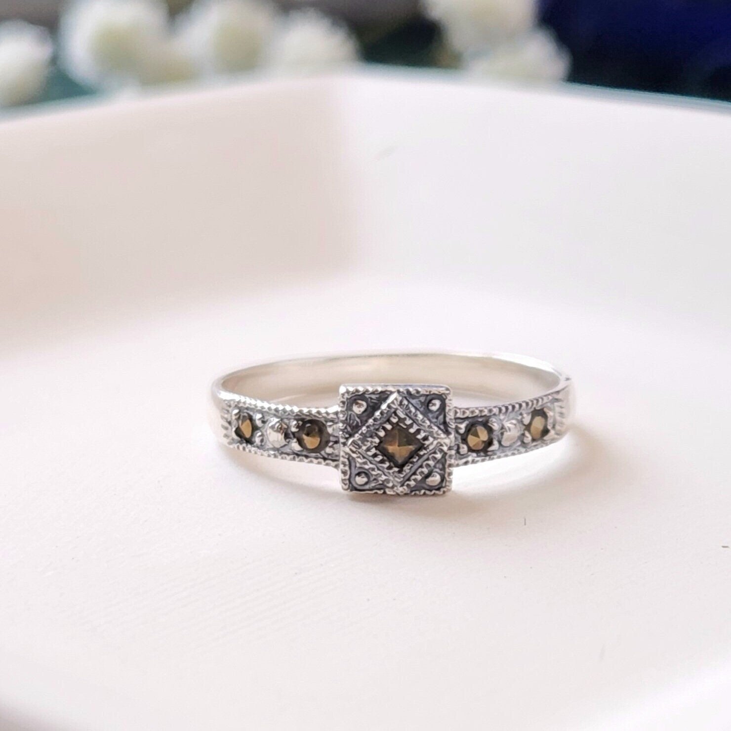 Vintage Marcasite Ring 001-651-00163 - $500 or Less | Joint Venture Jewelry  | Cary, NC